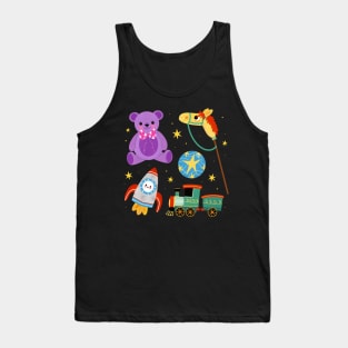 Christmas toys hand drawn Tank Top